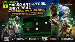 Macro Universal Pro • Pubg / Cs2 / Apex / Rust • Vitalício