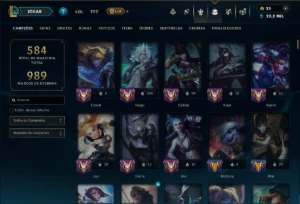 Unranked com TODOS os Champs e 305 Skins ( ADC / JG ) - League of Legends LOL