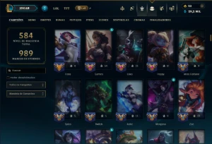 Unranked com TODOS os Champs e 305 Skins ( ADC / JG ) - League of Legends LOL