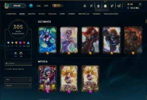 Unranked com TODOS os Champs e 305 Skins ( ADC / JG ) - League of Legends LOL