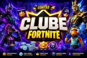 CONTA INICIAL CLUBE FORTNITE - RECOMPENSAS MAIS 1K DE VBUCKS