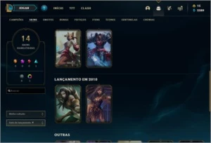 CONTA LOL OURO 2, LVL 59, 63 CHAMPIONS, 14 SKINS, 26 BAUS - League of Legends