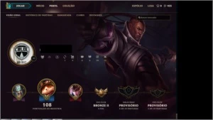 CONTA DE LOL UNRANKED+26 CAMPEÕES+3 SKINS - 4 JOGOS NA MD10 - League of Legends
