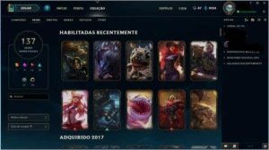 Conta League of Legends 137 skins LOL