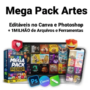 400GB + de 1.000.000 Arquivos Sua Arte no Canvas e Photoshop - Digital Services