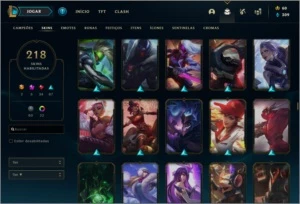Conta LoL 218 SKINS!  todos os Champs-- gasto 1700R$lvl270 - League of Legends