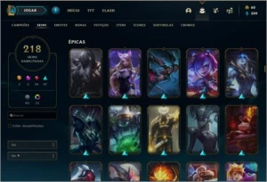 Conta LoL 218 SKINS!  todos os Champs-- gasto 1700R$lvl270 - League of Legends
