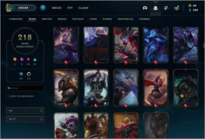 Conta LoL 218 SKINS!  todos os Champs-- gasto 1700R$lvl270 - League of Legends