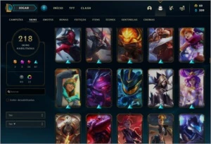 Conta LoL 218 SKINS!  todos os Champs-- gasto 1700R$lvl270 - League of Legends