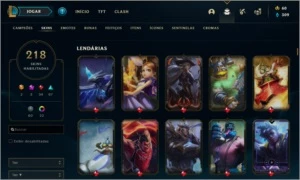 Conta LoL 218 SKINS!  todos os Champs-- gasto 1700R$lvl270 - League of Legends