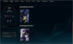 Conta básica - lvl: 21 - 10 skins - League of Legends LOL