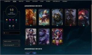 Conta básica - lvl: 21 - 10 skins - League of Legends LOL