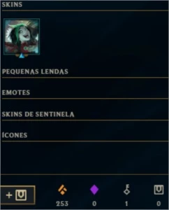 Conta básica - lvl: 21 - 10 skins - League of Legends LOL