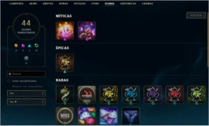 Conta básica - lvl: 21 - 10 skins - League of Legends LOL
