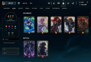 conta lol 423 skins 120 cromas - League of Legends