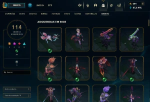 conta lol 423 skins 120 cromas - League of Legends