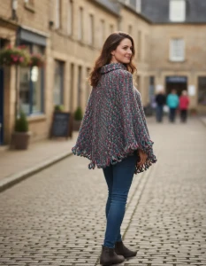 Poncho Capa em Crochê - Artesanato e Personalizados