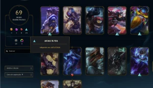 Conta Diamante 3 Full Acesso 96 Campeões 69 Skins - League of Legends LOL