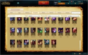 Conta League of Legends - Unranked - 77 champ + 23 skins LOL