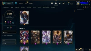 Conta League of Legends - Level 290 - Unranked - 320 skins LOL