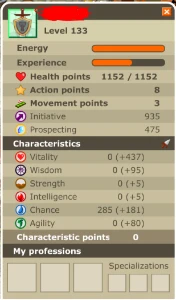 Dofus Conta Farmer Enu 130+ server Boon/Boune monoconta