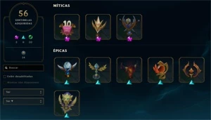 CONTA DE LOL PLATINA 1 COM 1229 SKINS E SKINS NO VALORANT - League of Legends