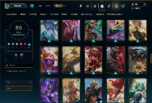 Unranked com 110 Champs e 86 Skins - League of Legends LOL