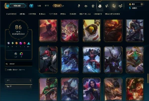 Unranked com 110 Champs e 86 Skins - League of Legends LOL