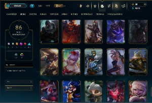 Unranked com 110 Champs e 86 Skins - League of Legends LOL