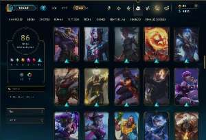 Unranked com 110 Champs e 86 Skins - League of Legends LOL