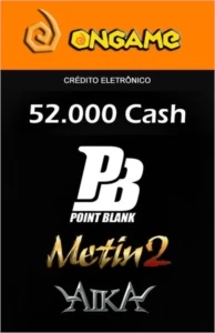 Cartão Ongame 52.000 Cash 52k - Point Blank Aika Metin2 CDZ PB