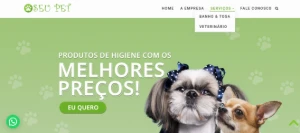 Template editável Pet Shop Institucional Wordpress - Artes e Templates Artes Canva