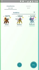 Conta Pokémon Go Lv 35 Time Amarelo - Ultra + Cães Lendários