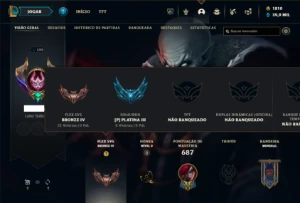 Platina 3 com TODOS os champs e 249 Skins + 6 Prestigios