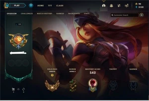 Conta com 120 skins e skins vitoriosas a partir de 2015 - League of Legends LOL