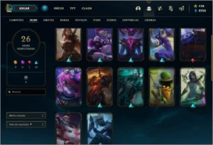Conta de lol LvL90 Gold1 26 Skins - League of Legends