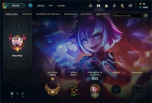 Conta LOL (season 2) com skins/vitoriosas e ícones raros - League of Legends
