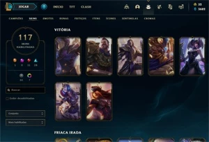 Conta LOL (season 2) com skins/vitoriosas e ícones raros - League of Legends