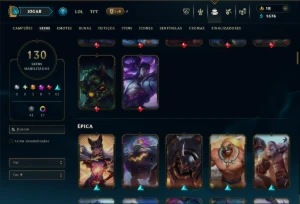 Ferro 2 com 135 Champs e 130 Skins - League of Legends LOL