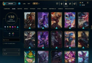 Ferro 2 com 135 Champs e 130 Skins - League of Legends LOL