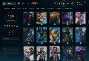 Ferro 2 com 135 Champs e 130 Skins - League of Legends LOL