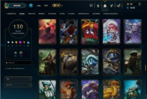 Ferro 2 com 135 Champs e 130 Skins - League of Legends LOL