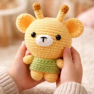 Girafa Cabeçuda Amigurumi Artesanal para Bebê - Artesanato e Personalizados