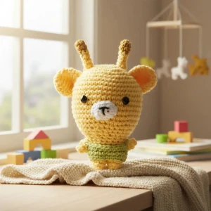 Girafa Cabeçuda Amigurumi Artesanal para Bebê - Artesanato e Personalizados