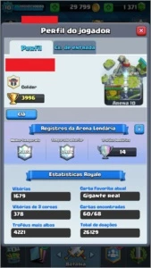 Clash Royale Nv10 (~4000trof) c/ Troca de Nick