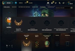 Conta Ouro 4 com 25 Champs e 10 Skins + 2 Fragmentos - League of Legends LOL