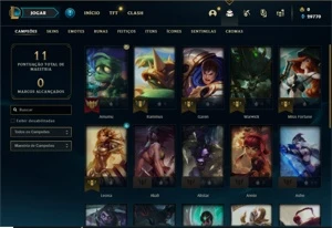 Conta Ouro 4 com 25 Champs e 10 Skins + 2 Fragmentos - League of Legends LOL