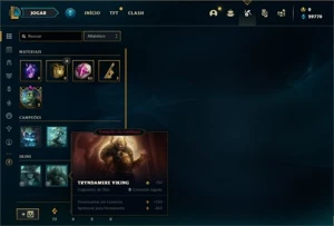 Conta Ouro 4 com 25 Champs e 10 Skins + 2 Fragmentos - League of Legends LOL
