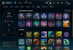 Conta Ouro 4 com 25 Champs e 10 Skins + 2 Fragmentos - League of Legends LOL