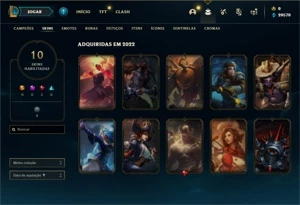 Conta Ouro 4 com 25 Champs e 10 Skins + 2 Fragmentos - League of Legends LOL